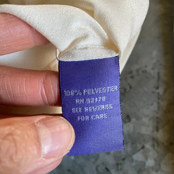 Vivienne Tam Tie Blouse Womens 6 Cream White Minimalist Pussycat Bow Top Shirt - Picture 4 of 9